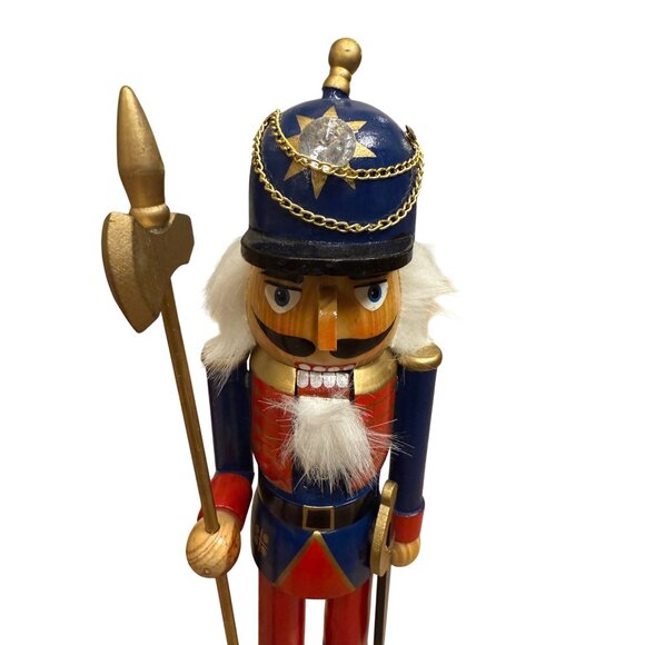 Set Of 4 Decorative Wooden Nutcrackers With Hats & Beards - Picture 6 of 8